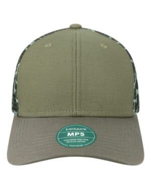 OLIVE/ GREY/ GREY CAMO Legacy MPS mid-pro snapback trucker cap