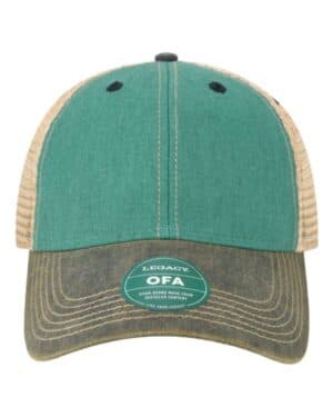 AQUA BLUE/ NAVY Legacy OFA old favorite trucker cap