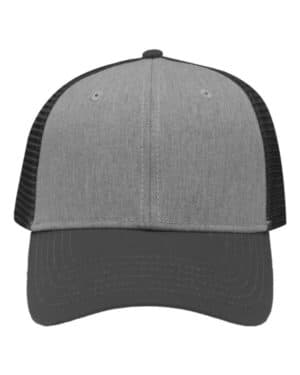HEATHER GREY/ CHARCOAL/ CHARCOAL SP1450 traditional lo-pro mesh back trucker fit cap