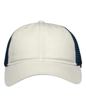 CHINO STONE/ NAVY SP1450 traditional lo-pro mesh back trucker fit cap