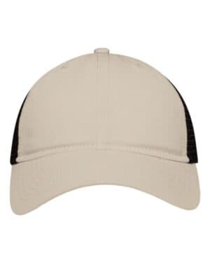 KHAKI/ BLACK Sportsman SP1750 mesh dad hat fit