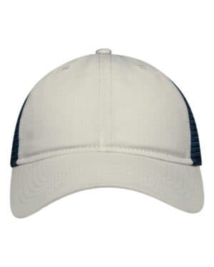 STONE/ NAVY Sportsman SP1750 mesh dad hat fit