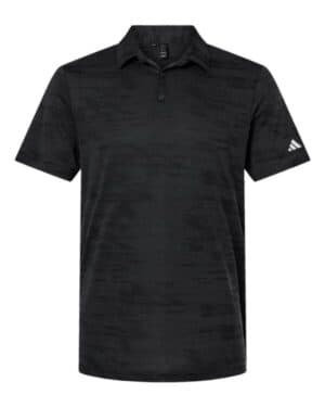 CARBON/ BLACK Adidas A2005 ultimate365 textured stripe polo
