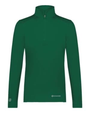 DARK GREEN Holloway 222340 women's coolcore quarter-zip pullover