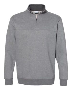 CHARCOAL HEATHER Columbia 212475 hart mountain ii half-zip pullover