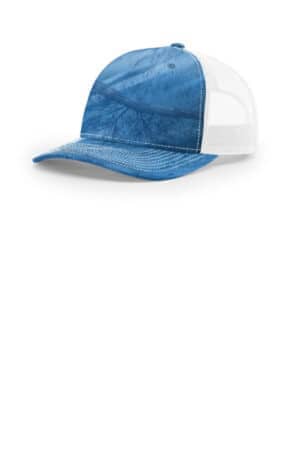 REALTREE FISHING LIGHT BLUE/ WHITE REALTREE FISHING LIGHT BLUE/ WHITE 112PFP richardson printed five-panel trucker