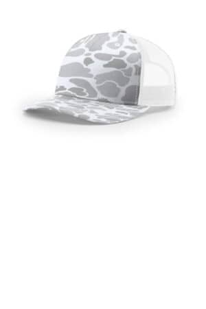 BLIZZARD DUCK CAMO/ WHITE BLIZZARD DUCK CAMO/ WHITE 112PFP richardson printed five-panel trucker