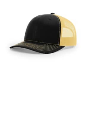 BLACK/ VEGAS GOLD 112 richardson trucker cap