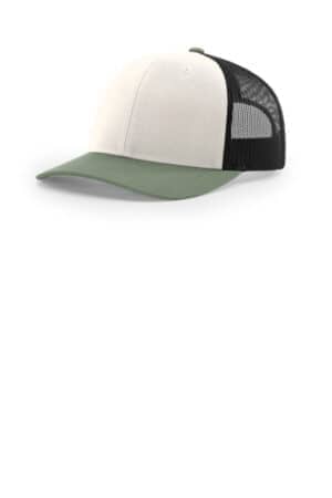 CREAM/ BLACK/ LODEN 112 richardson trucker cap