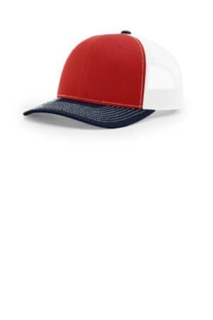 RED/ WHITE/ NAVY 112 richardson trucker cap