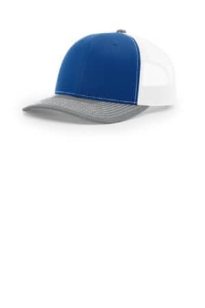 ROYAL/ WHITE/ HEATHER GREY ROYAL/ WHITE/ HEATHER GREY 112 richardson trucker cap