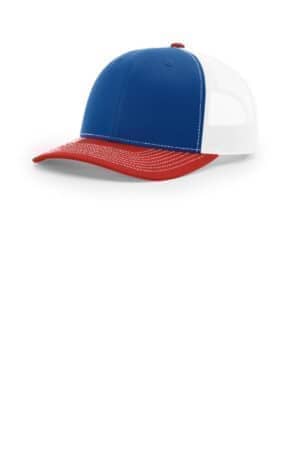 ROYAL/ WHITE/ RED 112 richardson trucker cap