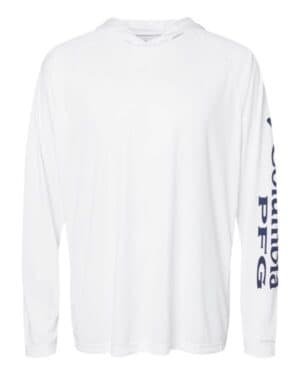 WHITE/ NIGHTSHADE 212482 pfg terminal tackle hooded long sleeve t-shirt