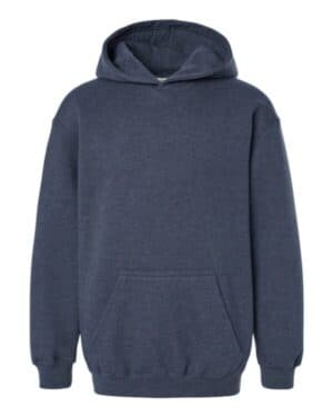 HEATHER DENIM Tultex 320Y youth hooded sweatshirt