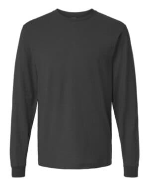 CHARCOAL Tultex 202LS fine jersey long sleeve t-shirt