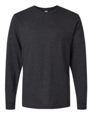 HEATHER GRAPHITE Tultex 202LS fine jersey long sleeve t-shirt