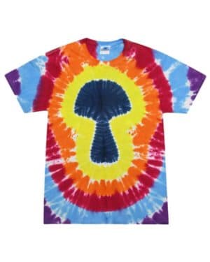 MULTICOLOR MUSHROOM Colortone 1150Y youth shapes tie-dyed t-shirt