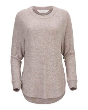 ESPRESSO HEATHER Boxercraft BW1102 women's cuddle oversize crew pullover