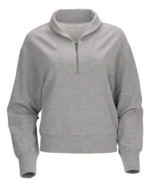 OXFORD HEATHER Boxercraft BW5205 women's dream fleece 1/4 zip pullover