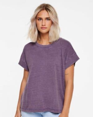 WASHED PLUM Lat 3502 women's relaxed vintage wash tee
