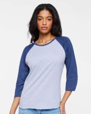 3530 women's baseball fine jersey three-quarter sleeve tee