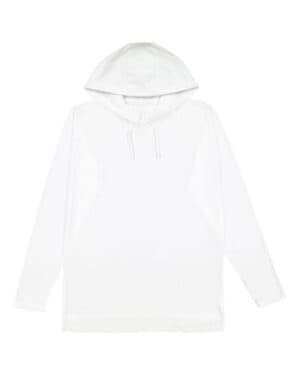 WHITE 6917 fine jersey hooded long sleeve raglan t-shirt