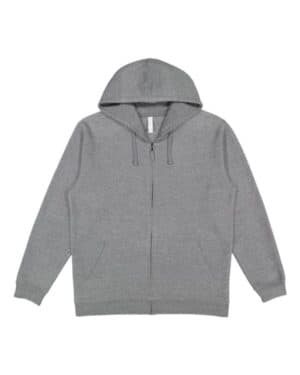 GRANITE HEATHER Lat 6927 full-zip fleece hoodie