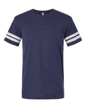VINTAGE TRUE NAVY/ BLENDED WHITE Lat 6937 football fine jersey tee