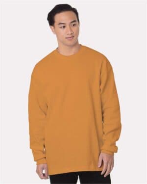 CARAMEL BROWN Bayside 8205 usa-made heavyweight waffle knit thermal