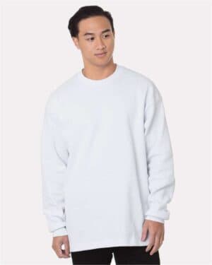 WHITE Bayside 8205 usa-made heavyweight waffle knit thermal