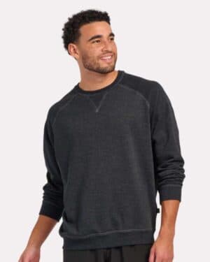 CHARCOAL HEATHER Boxercraft BM5104 french terry crew pullover