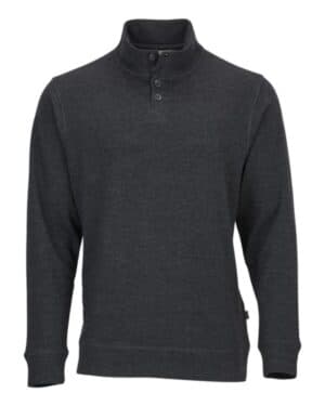 CHARCOAL HEATHER Boxercraft BM5209 french terry button pullover