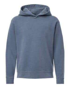 1467Y garment-dyed youth lightweight fleece hooded sweatshirt