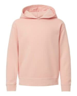 PEACHY 1467Y garment-dyed youth lightweight fleece hooded sweatshirt