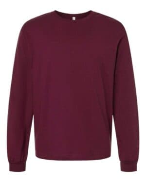 MAROON Bella canvas 3511 6 oz heavyweight long sleeve tee