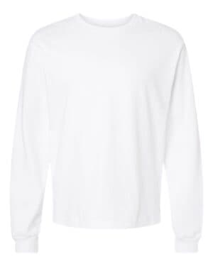 WHITE Bella canvas 3511 6 oz heavyweight long sleeve tee
