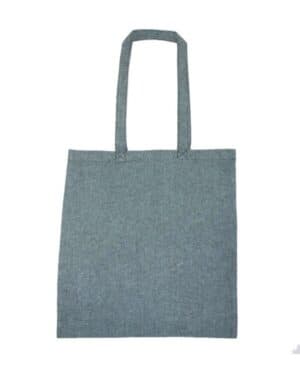HEATHER SAGE 8505R lightweight recycled canvas tote bag with extended handle