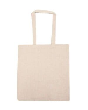 8505R lightweight recycled canvas tote bag with extended handle