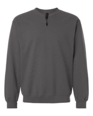 CHARCOAL Gildan SF008 softstyle midweight 1/4 zip sweatshirt