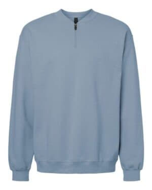 STONE BLUE Gildan SF008 softstyle midweight 1/4 zip sweatshirt