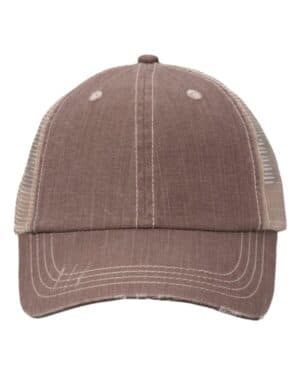 BROWN/ KHAKI Valucap VC990 contrast stitch cap