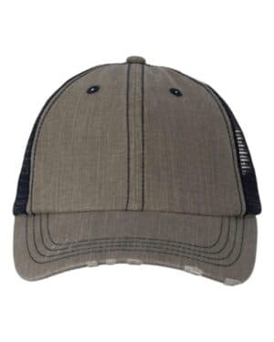 OLIVE GREEN/ NAVY Valucap VC990 contrast stitch cap