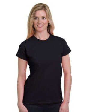 BLACK Bayside 5850 women's usa-made fine jersey t-shirt
