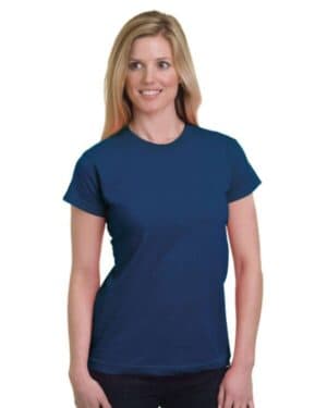 NAVY Bayside 5850 women's usa-made fine jersey t-shirt