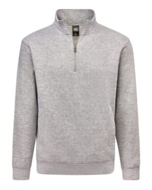 J america 8722 btb fleece quarter-zip sweatshirt
