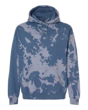 BLUE GOBI 680BW essential fleece bleach wash hooded sweatshirt