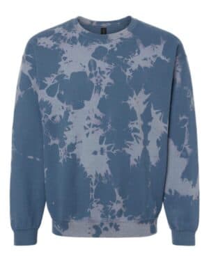 BLUE GOBI 681BW essential fleece bleach wash crewneck sweatshirt
