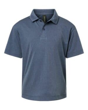 HEATHER NAVY Allpro 41800Y pro-lock youth performance polo