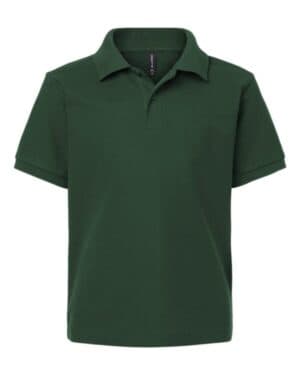 FOREST GREEN Allpro 62800Y youth pique polo