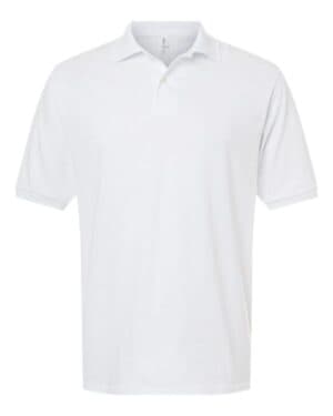 WHITE Jerzees 437R dri-power polo